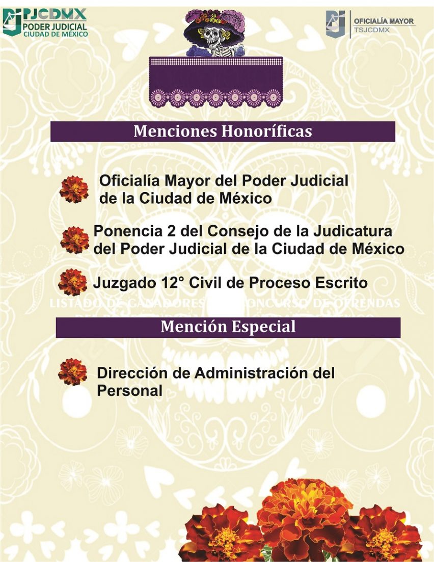 menciones honorificas ofrendas 2022